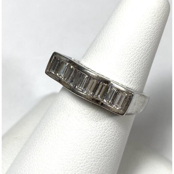 925 Ross Simons Sterling Silver Ring 7 4.53g Cubic Zirconium - Picture 15 of 16